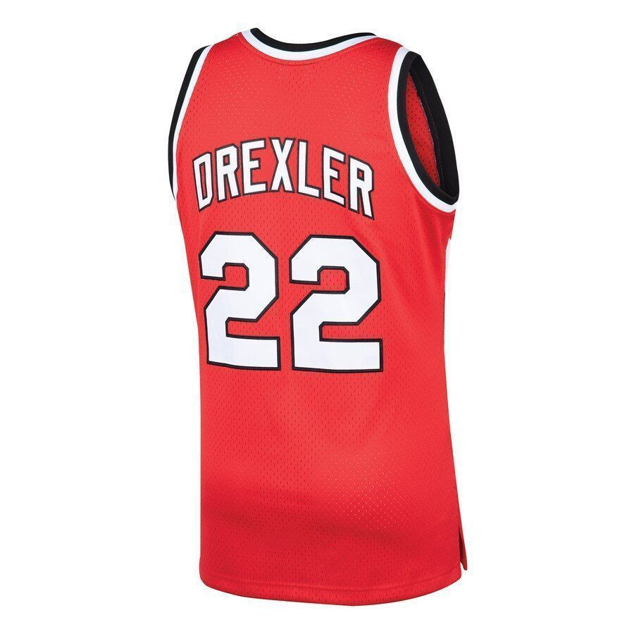 Clyde Drexler Portland Trail Blazers Mitchell Ness Hardwood Classics Swingman Red NBA Jersey Men's