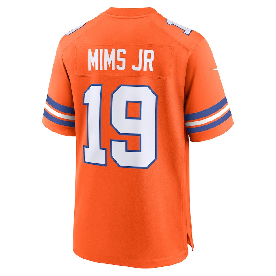 Marvin Mims Jr 19 Denver Broncos Mile High Collection 1977 Throwback Player Game Orange NFL Jersey Men's