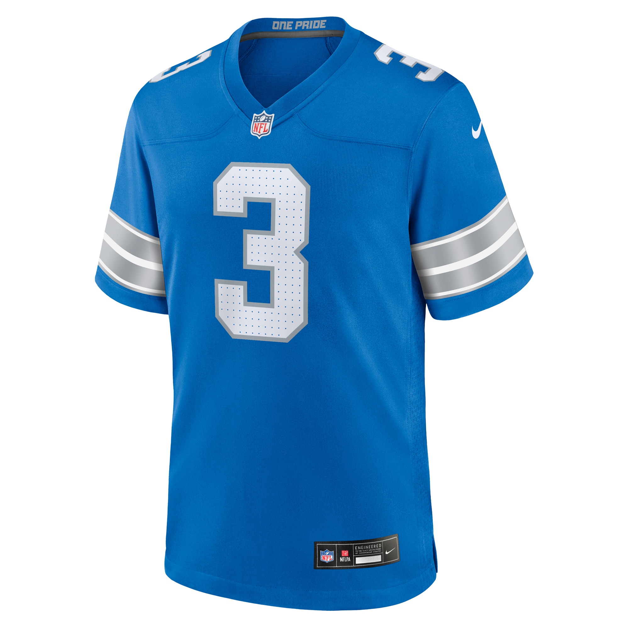 Detroit Lions Jack Fox Blue Team Game NFL Jersey Men's