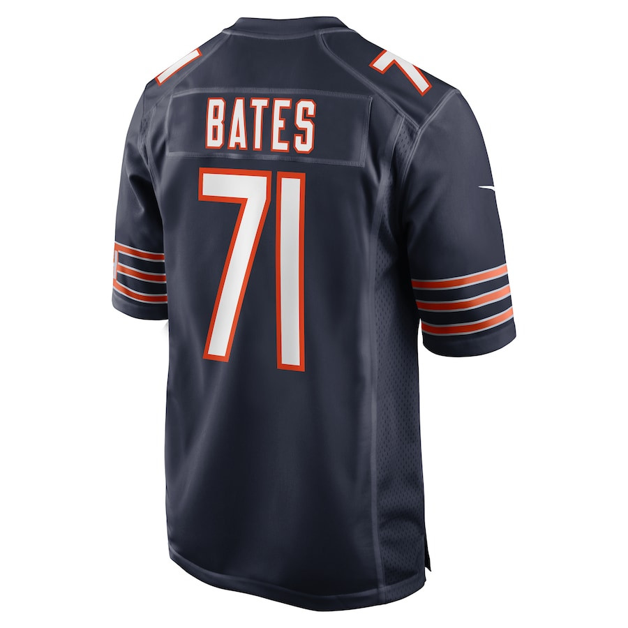 Ryan Bates 71 Chicago Bears Game Navy NFL Jersey Men's