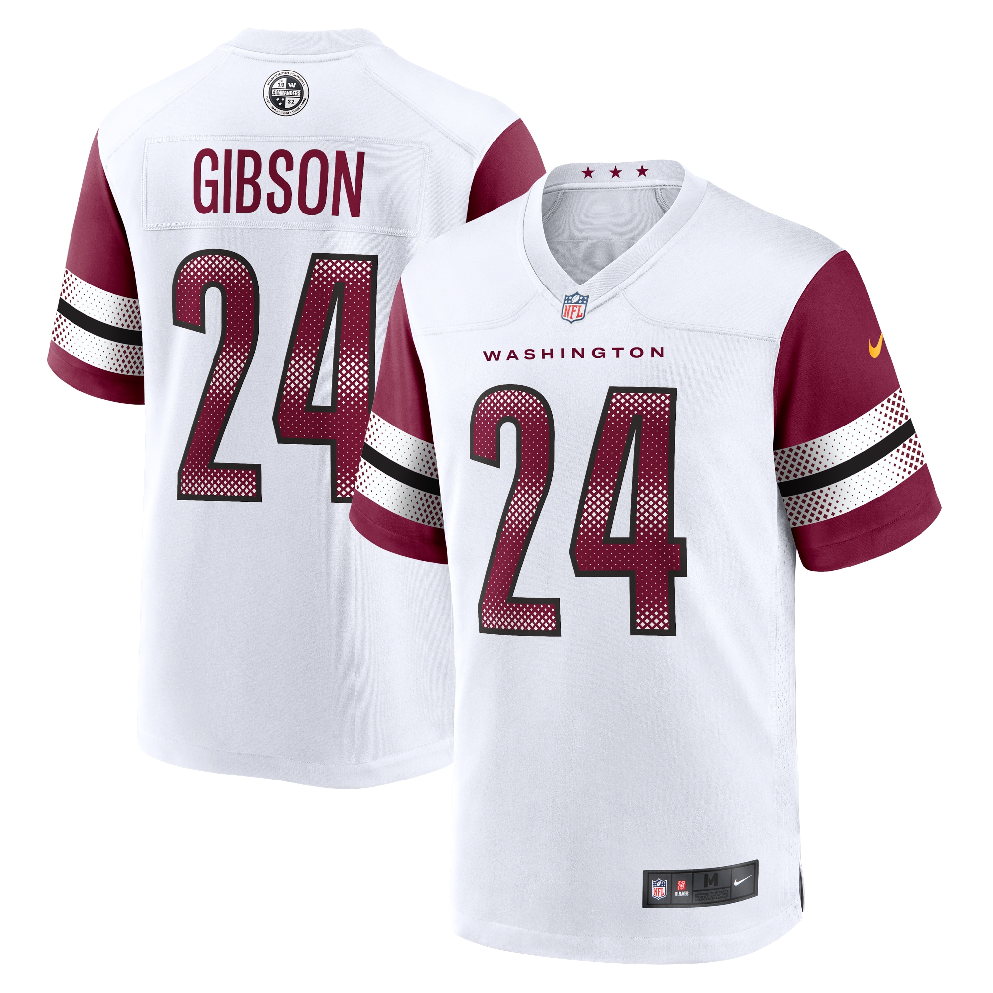Washington Commanders Antonio Gibson White Game NFL Jersey Men's