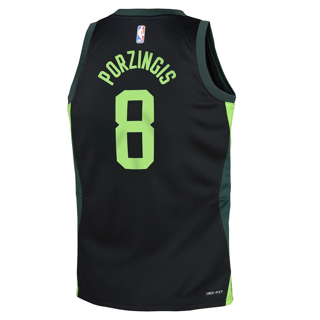 Kristaps Porzingis 8 Boston Celtics 2024/25 Swingman Playe City Edition Black NBA Jersey Youth
