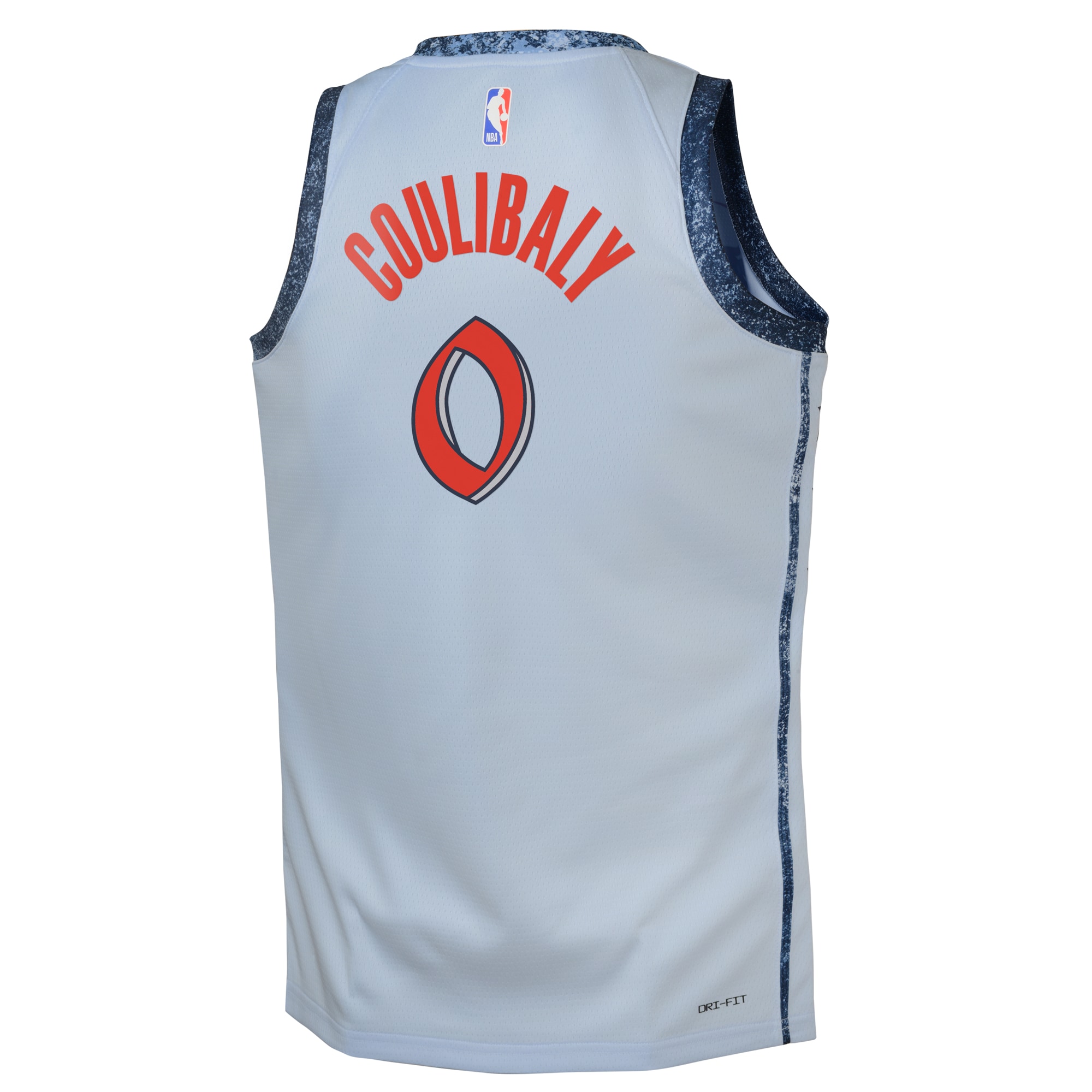 Camiseta City Edition Swingman de los Washington Wizards 2024 Azul Bilal Coulibaly Juvenil NBA Jersey Men's
