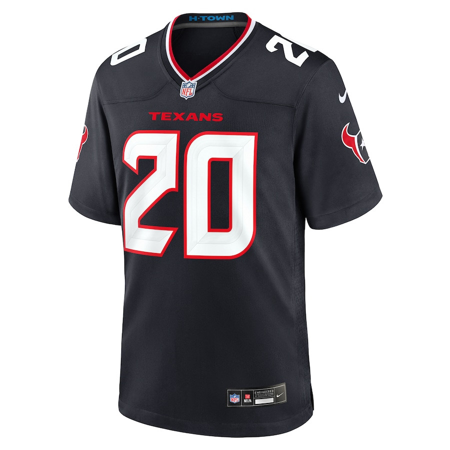 C.J. Henderson 20 Houston Texans Team Game Navy NFL Jersey Men's