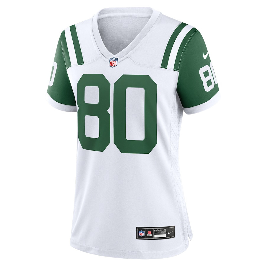 Wayne Chrebet 80 New York Jets Classic Alternate Retired Player Game White NFL Jersey Women's