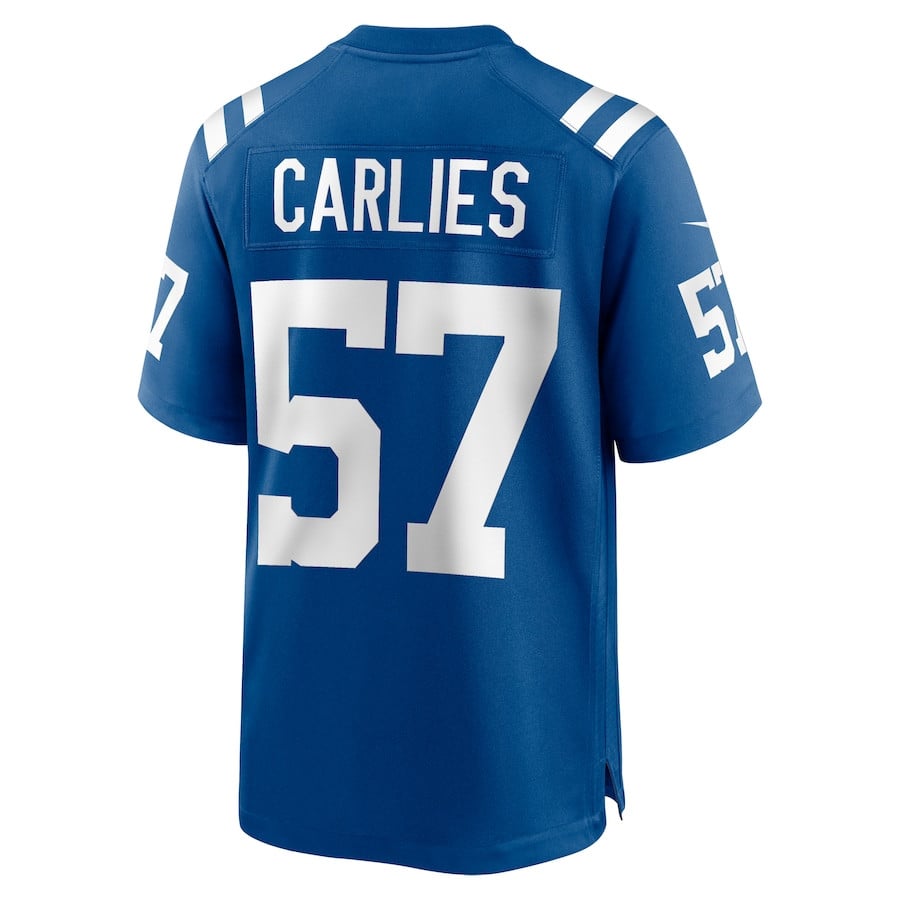 Jaylon Carlies 57 Indianapolis Colts Game Royal NFL Jersey Men's
