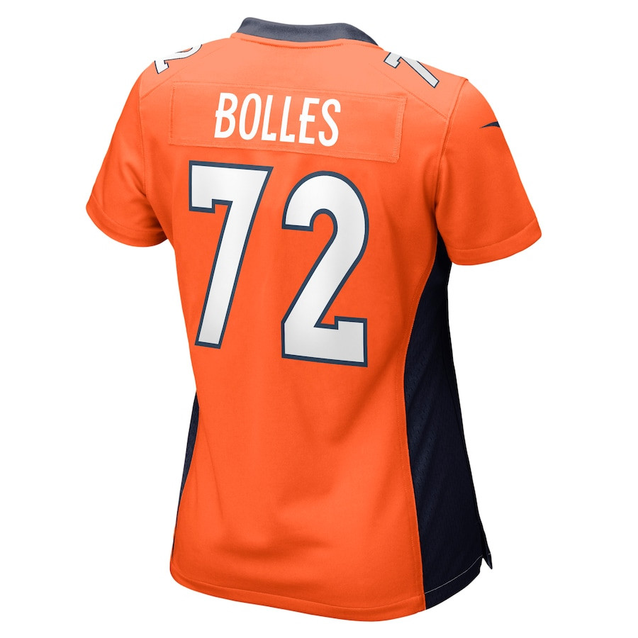 Garett Bolles 72 Denver Broncos Game Orange NFL Jersey Women's