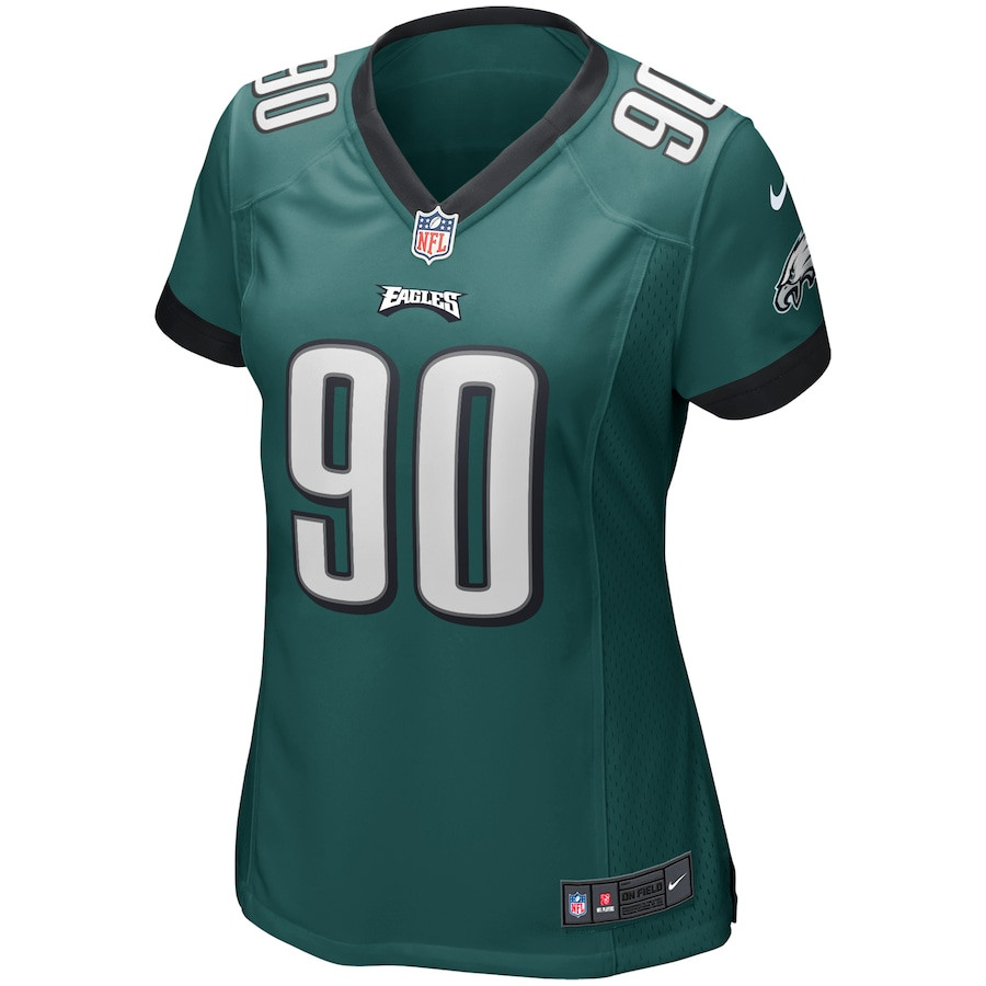 Mike Golic 90 Philadelphia Eagles Game Retired Midnight Green NFL Jersey Women's
