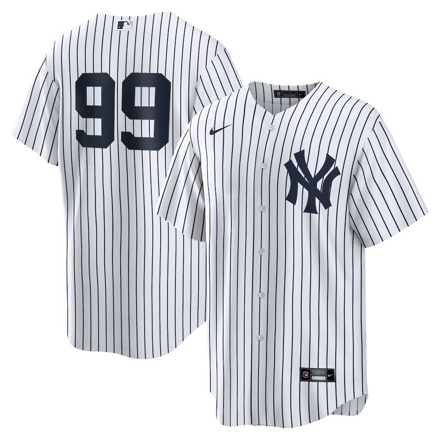 Aaron Judge 99 New York Yankees Home Player Name White MLB Jersey Men's