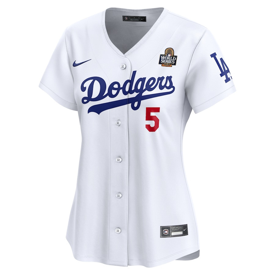 Freddie Freeman 5 Los Angeles Dodgers 2024 World Series Limited Player White MLB Jersey Women's