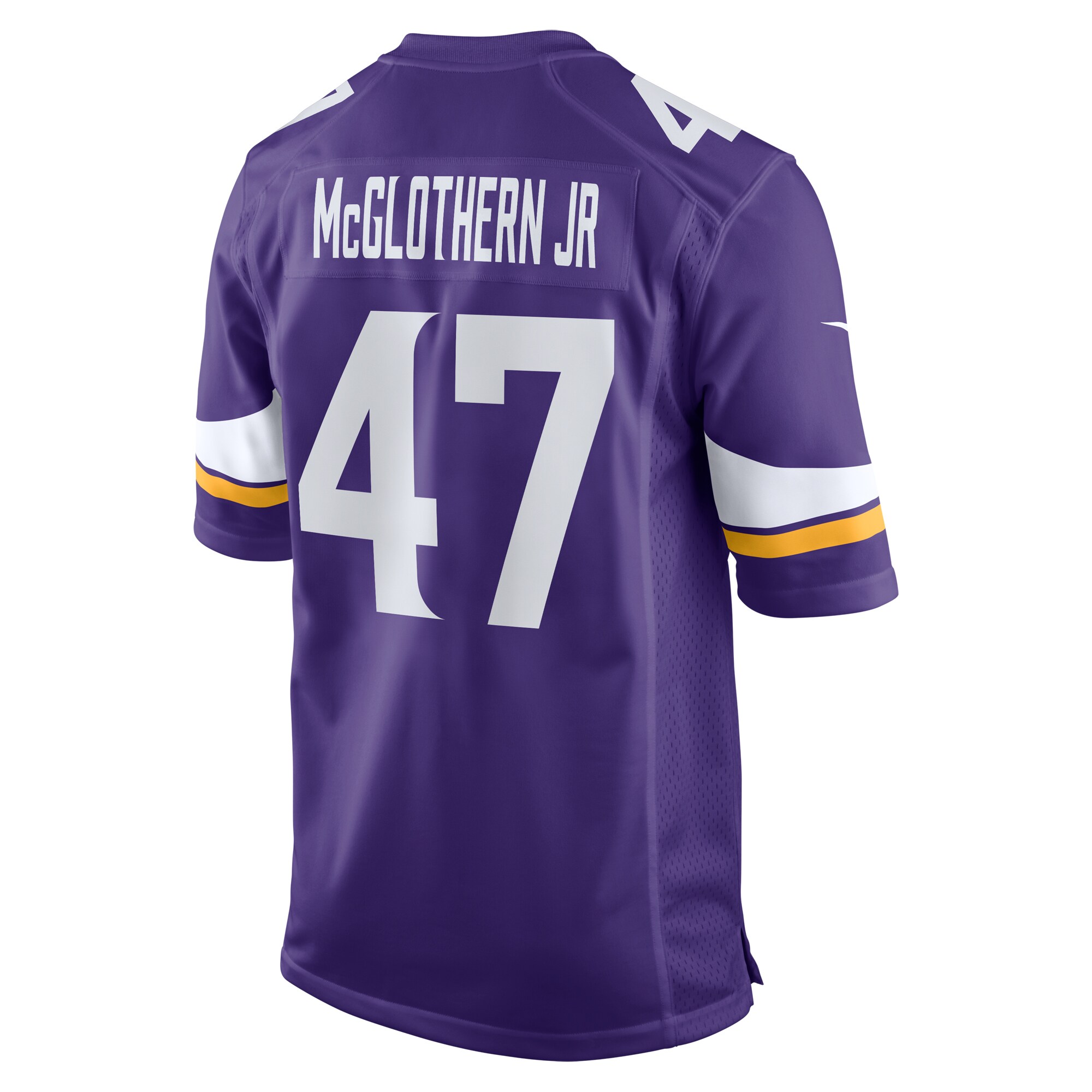 Minnesota Vikings Dwight McGlothern Jr. Purple Game NFL Jersey Men's