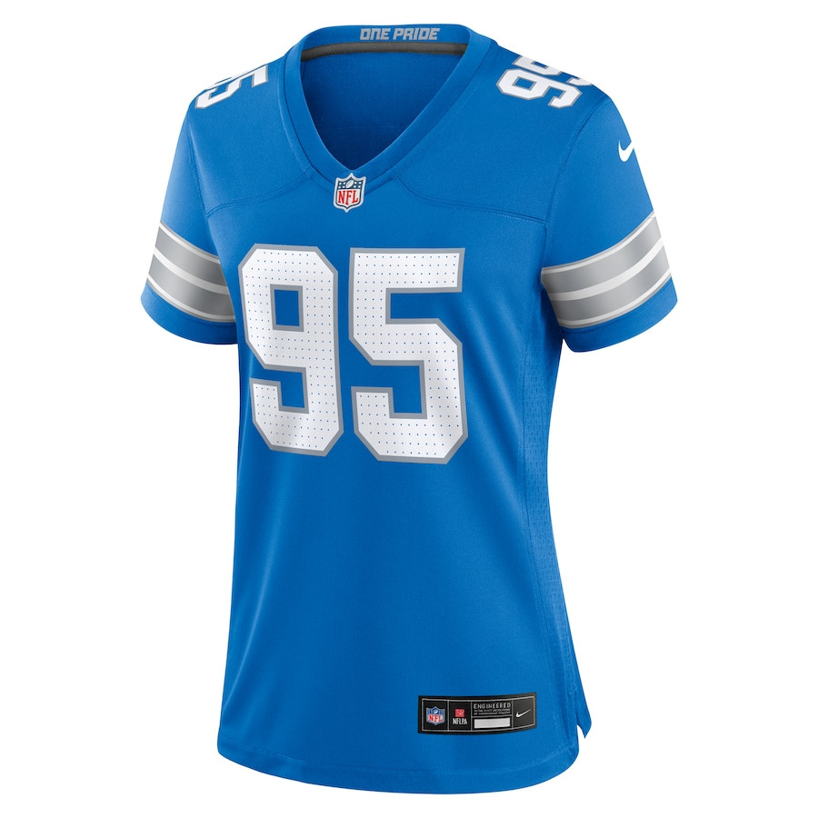 Mathieu Betts 95 Detroit Lions Game Blue NFL Jersey Women's