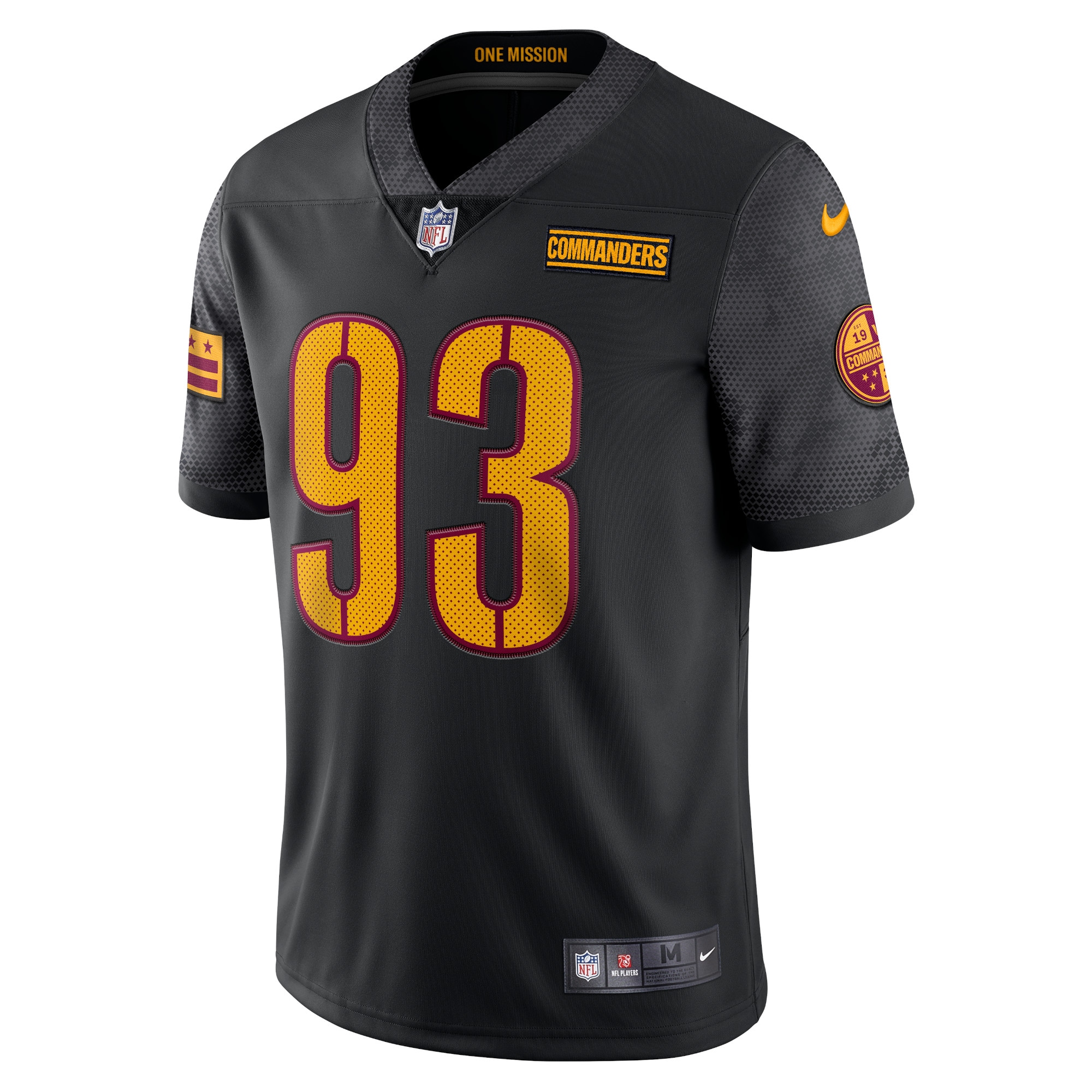 Washington Commanders Jonathan Allen Black Alternate Vapor Limited NFL Jersey Men's