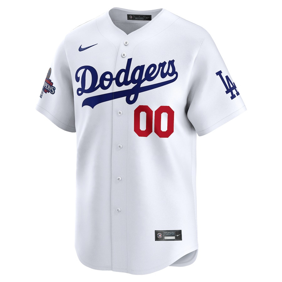 Los Angeles Dodgers 2024 World Series Champions Home Custom Limited White MLB Jersey Men's