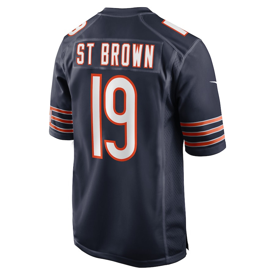 Equanimeous St. Brown 19 Chicago Bears Game Navy NFL Jersey Men's