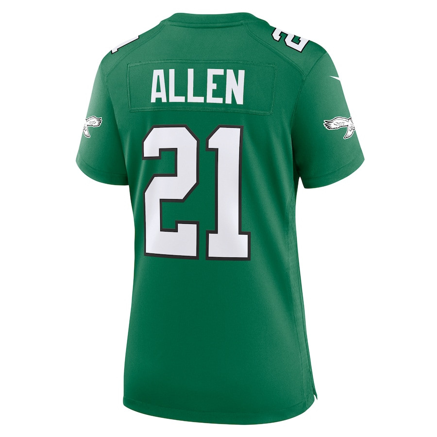 Eric Allen 21 Philadelphia Eagles Alternate Game Kelly Green NFL Jersey Women's
