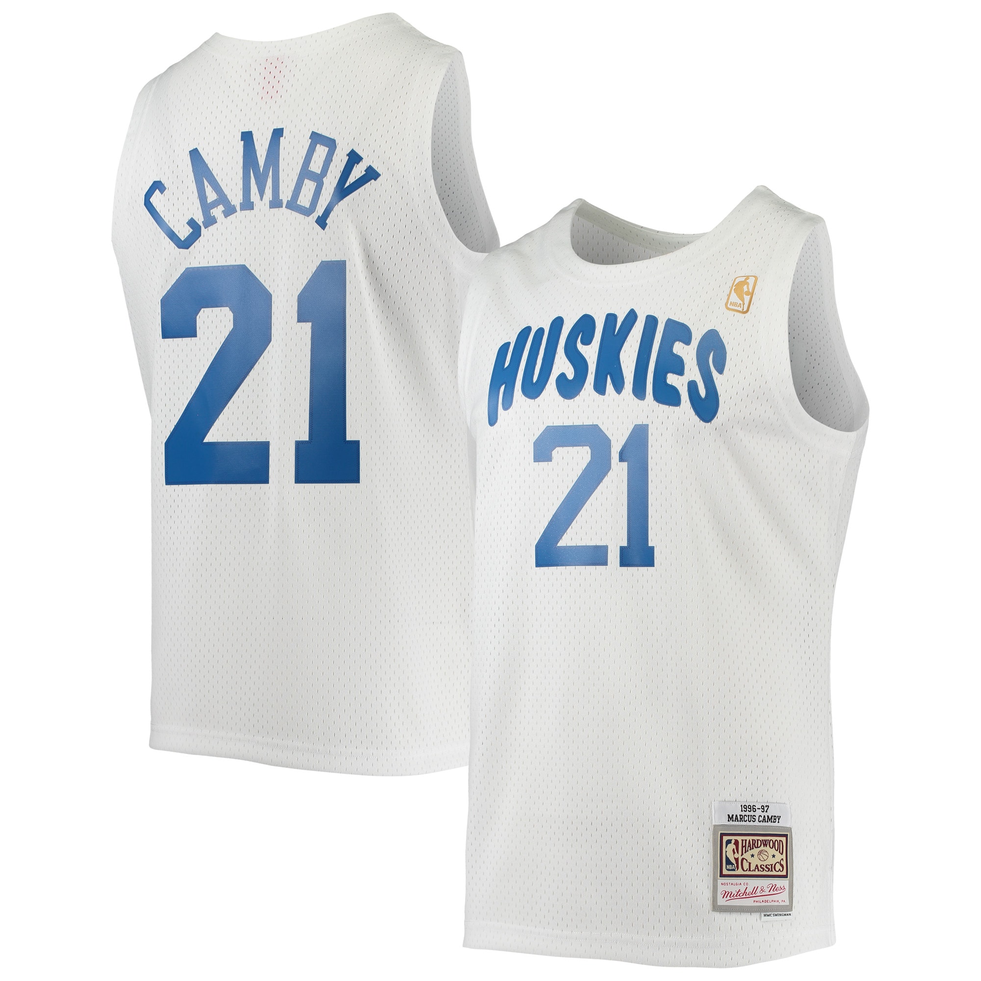 Mitchell Ness Marcus Camb White Toronto Raptors 1996/97 Hardwood Classics Swingman NBA Jersey Men's