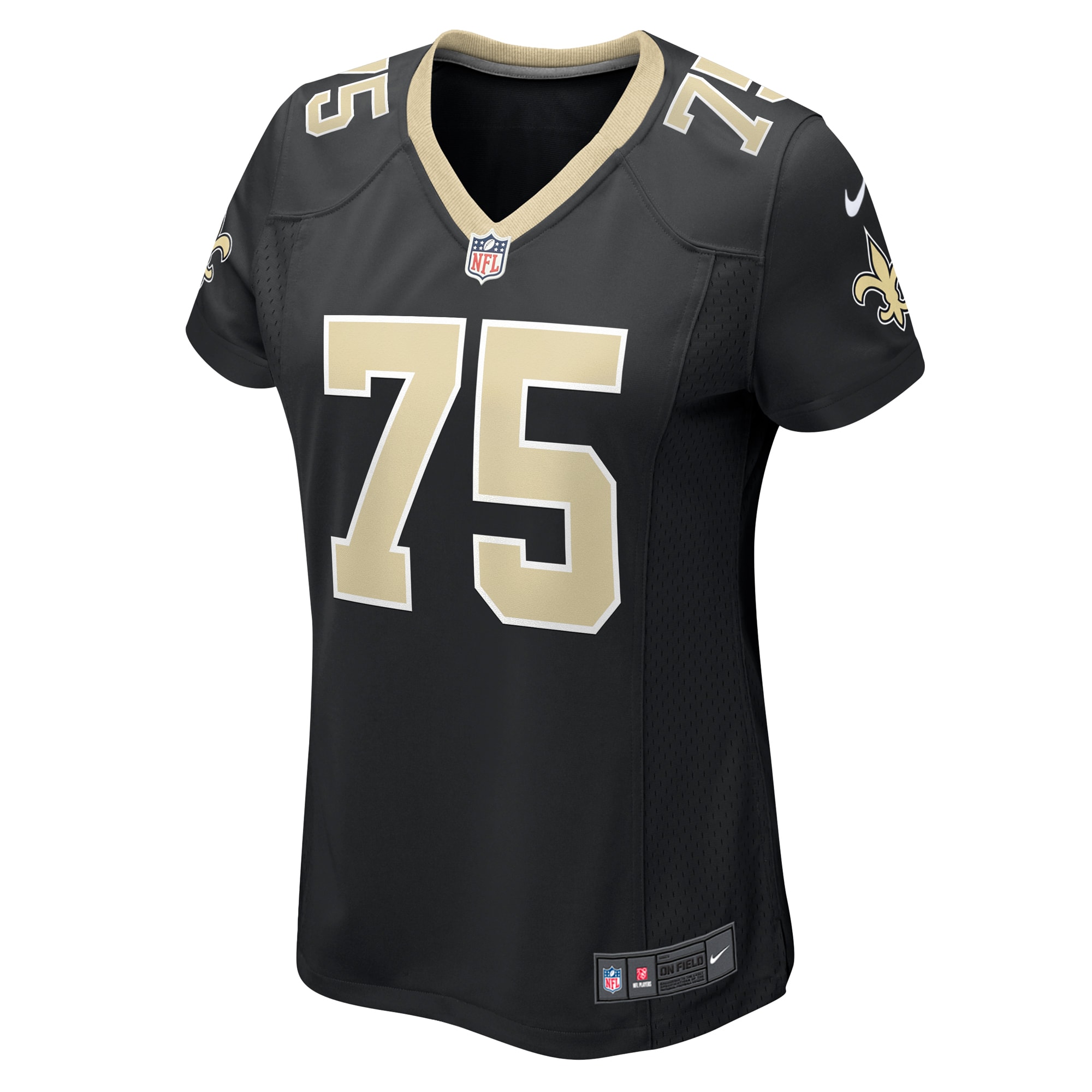 New Orleans Saints Taliese Fuaga Black Game NFL Jersey Women's