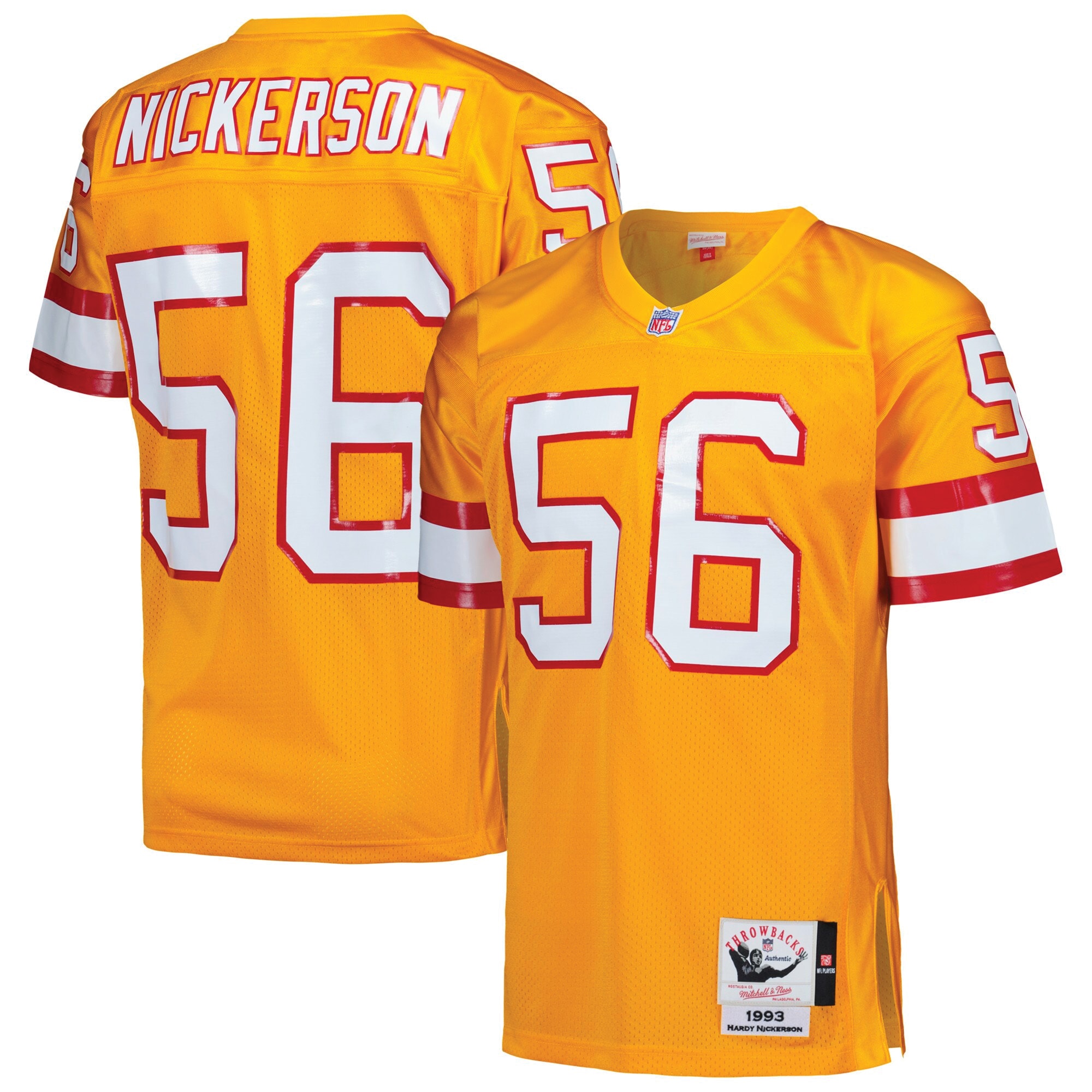 Tampa Bay Buccaneers 1993 Hardy Nickerson Mitchell Ness Orange Throwback Retired Player NFL Jersey Men's