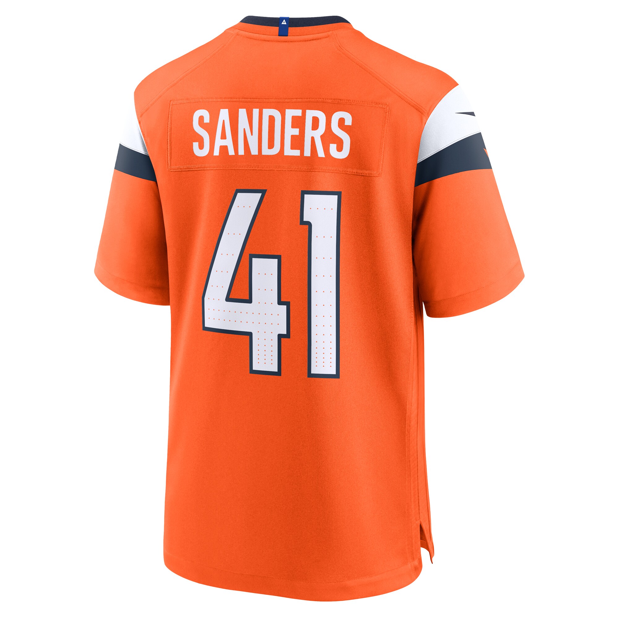 Denver Broncos Drew Sanders Orange Team Game NFL Jersey Men's
