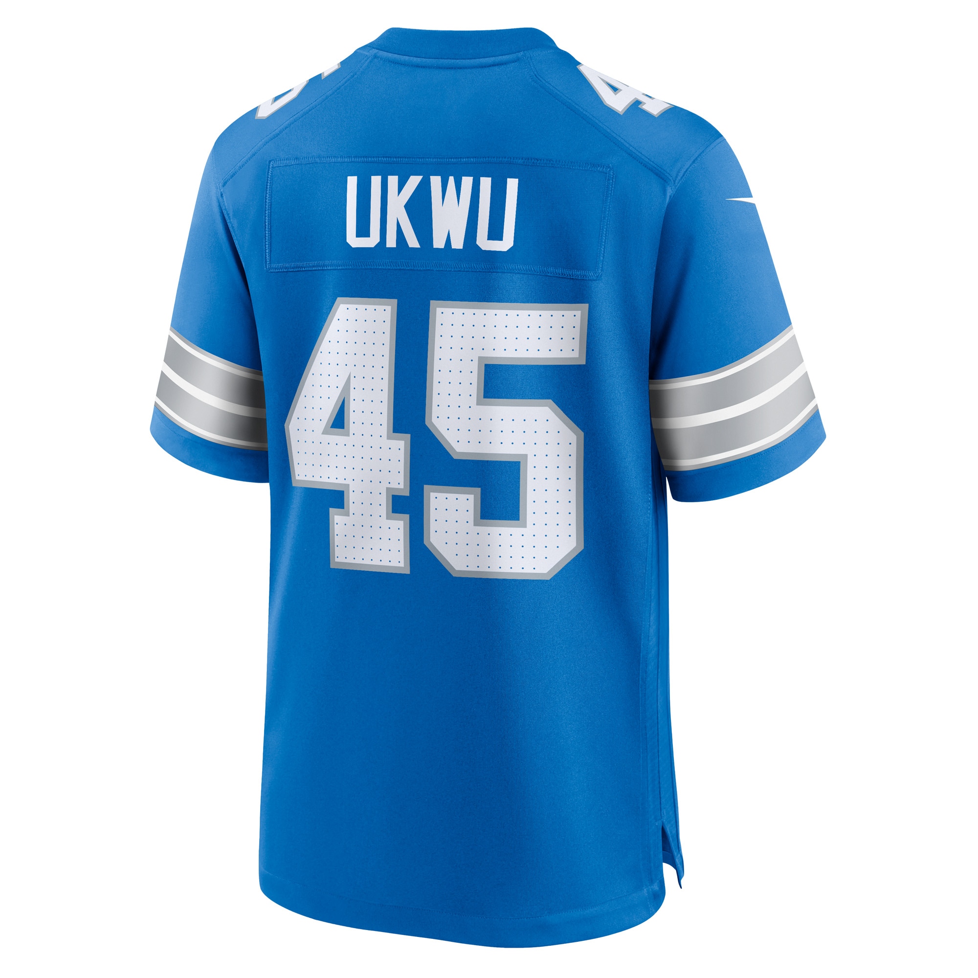 Detroit Lions Isaac Ukwu Blue Game NFL Jersey Men's