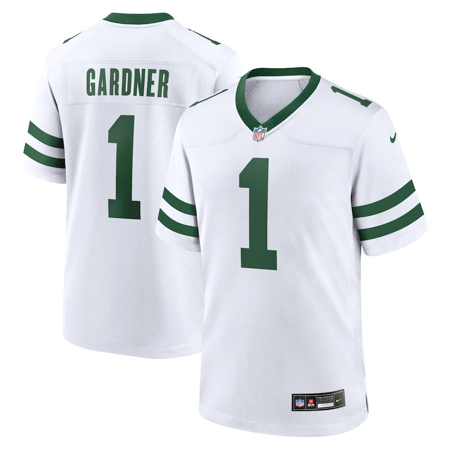 Ahmad Sauce Gardner 1 New York Jets Game Legacy White NFL Jersey Men's