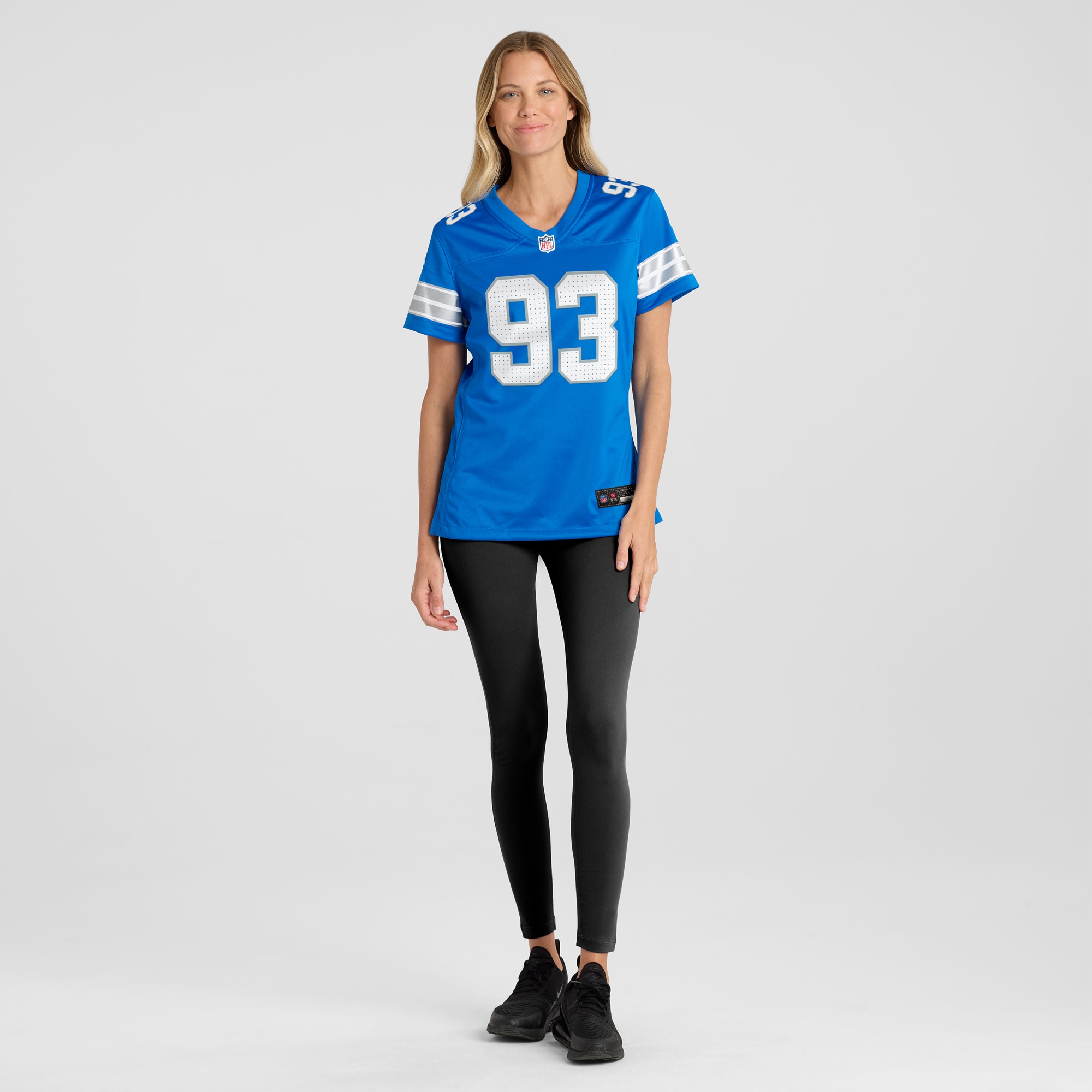 Detroit Lions Josh Paschal Blue Team Game NFL Jersey Women's