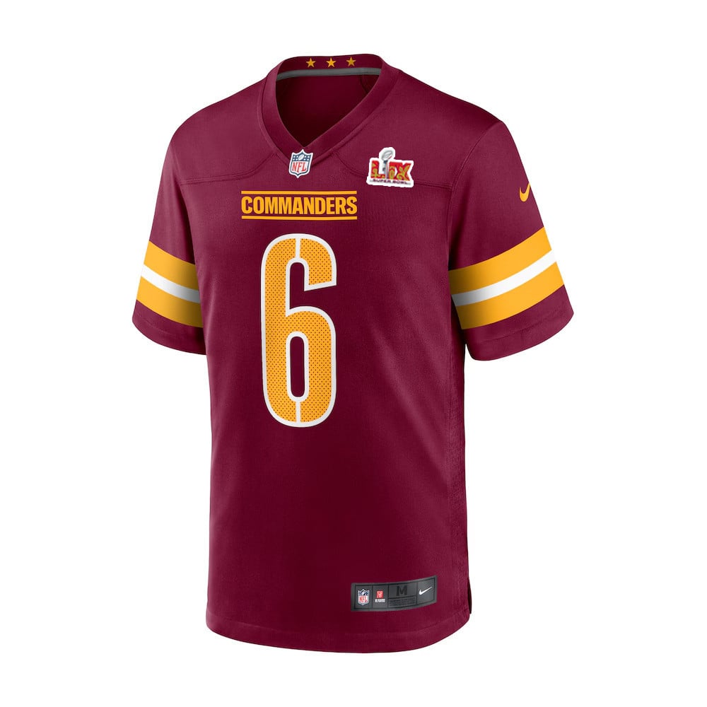 Dante Fowler Jr. #6 Washington Commanders Super Bowl LIX Burgundy NFL Jersey Men's