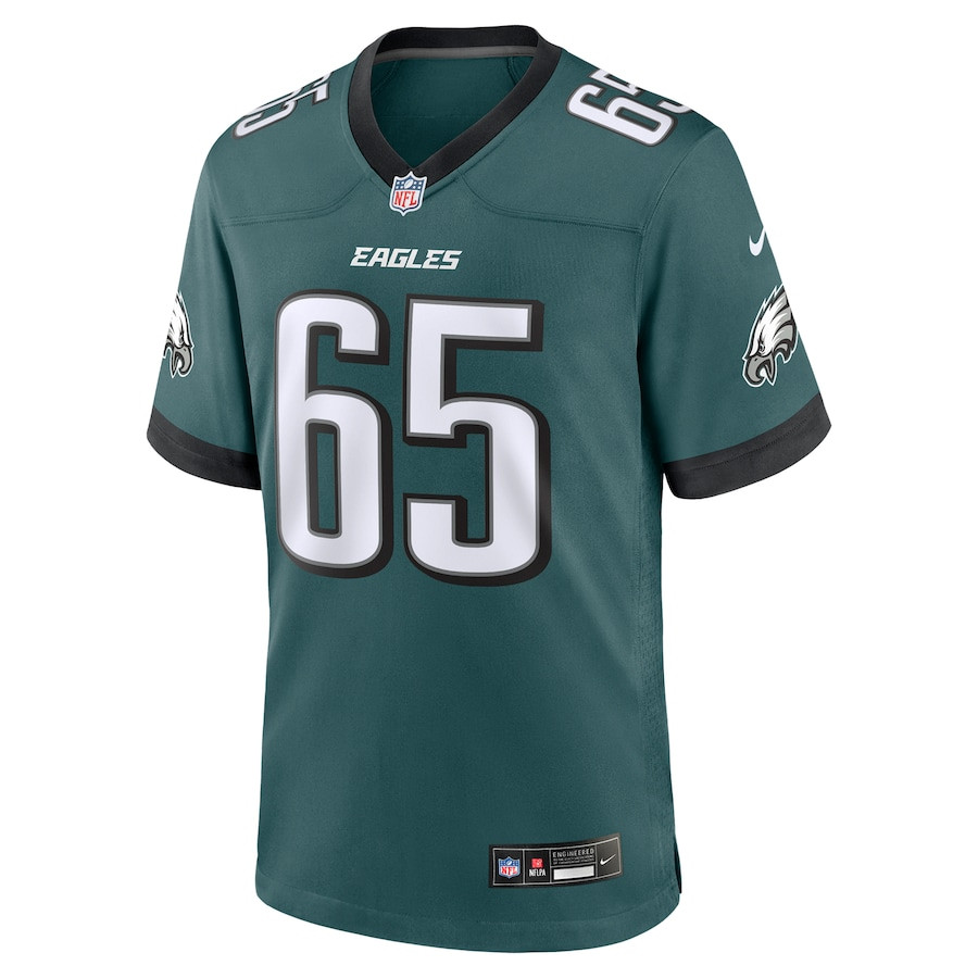 Lane Johnson 65 Philadelphia Eagles Team Game Midnight Green NFL Jersey Men's