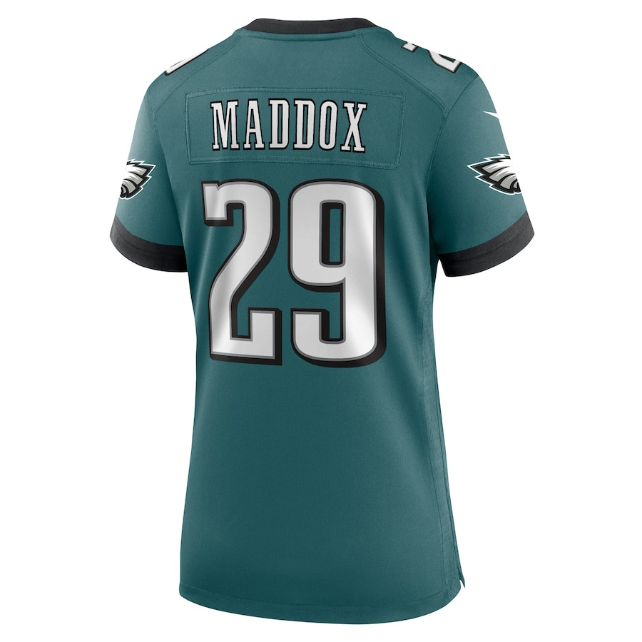 Avonte Maddox 29 Philadelphia Eagles Team Game Midnight Green NFL Jersey Women's