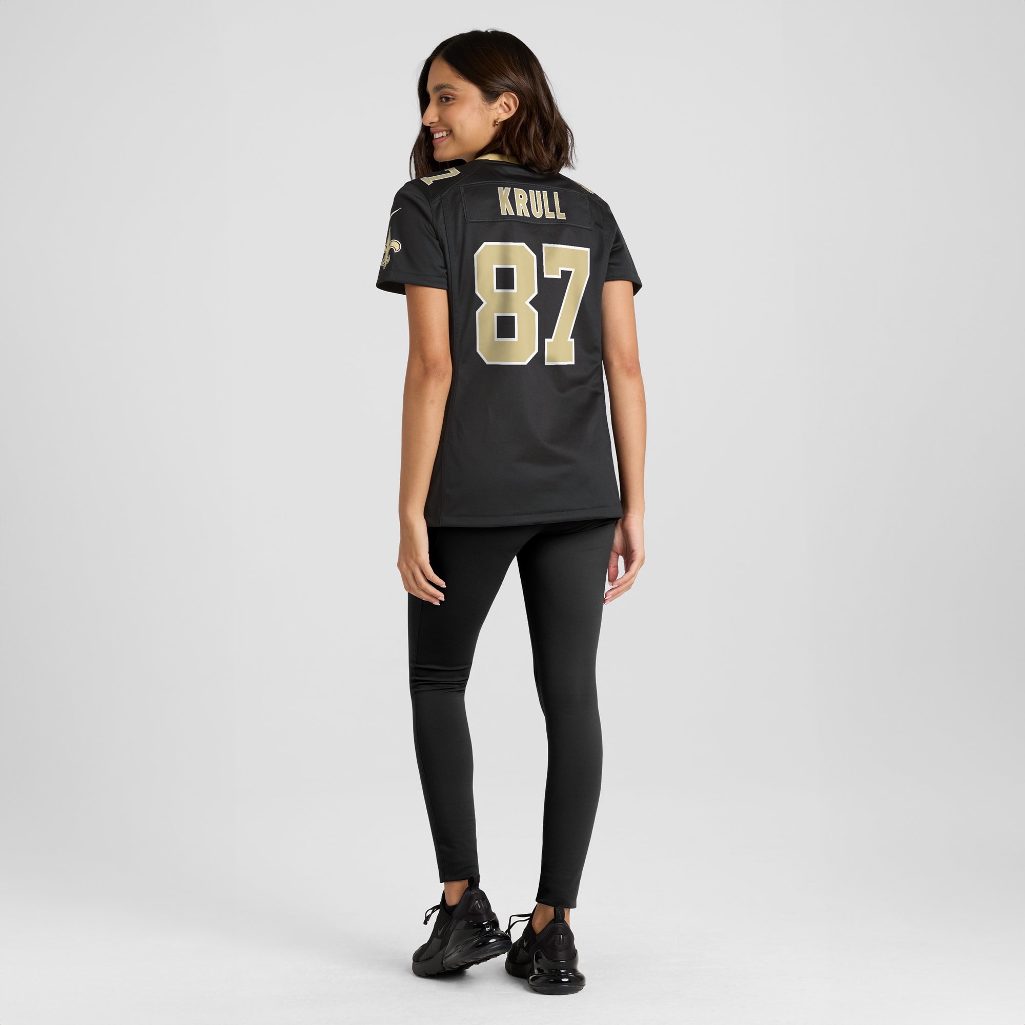 New Orleans Saints Lucas Krull Black Game Player NFL Jersey Women's
