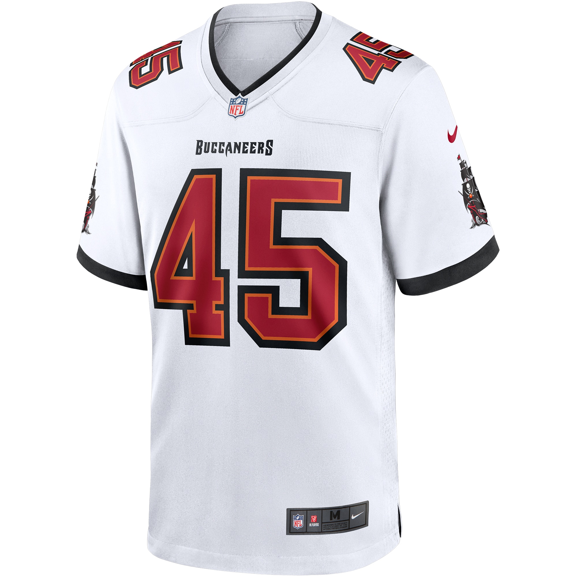 Tampa Bay Buccaneers Devin White White Game NFL Jersey Men's