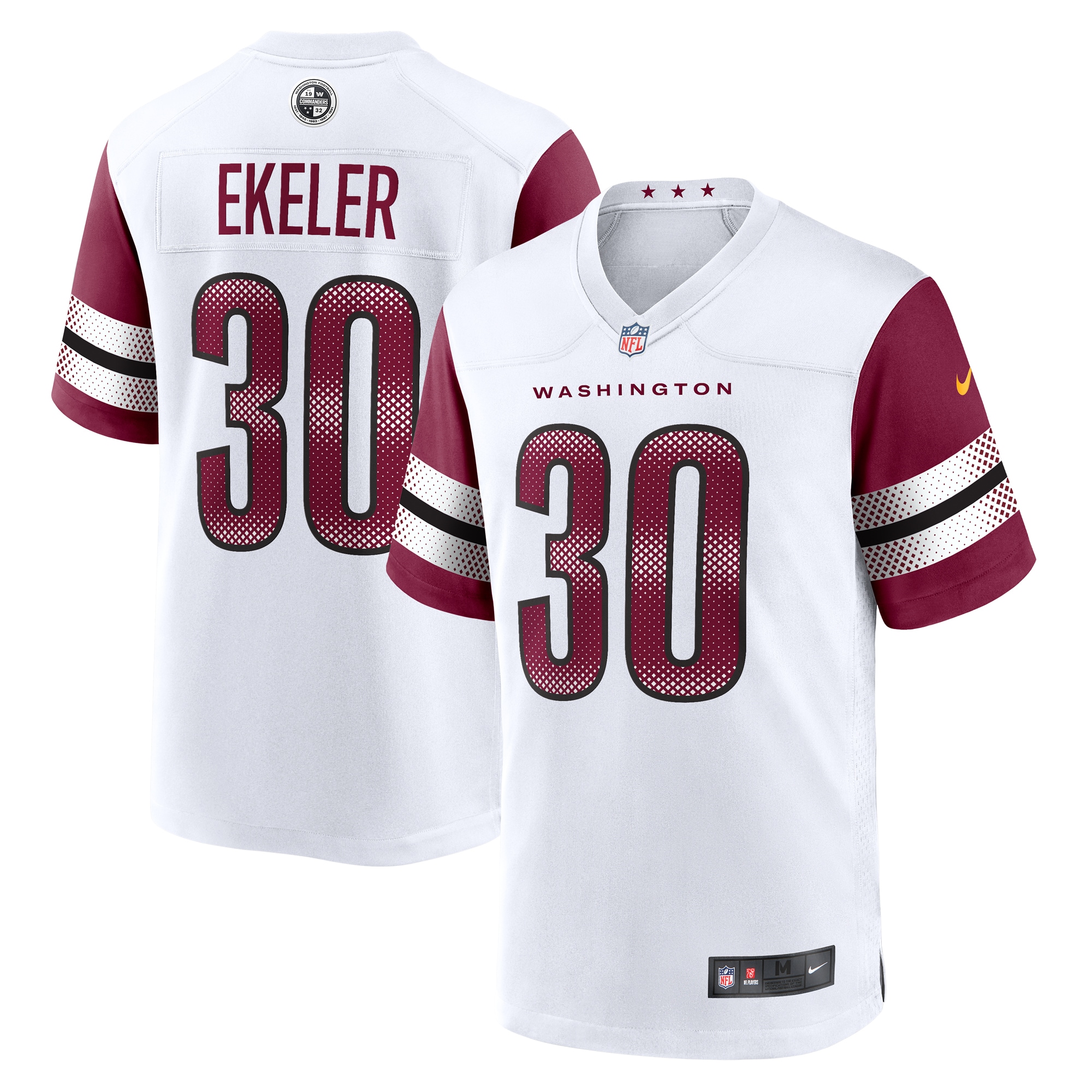 Washington Commanders Austin Ekeler White Game NFL Jersey Men's