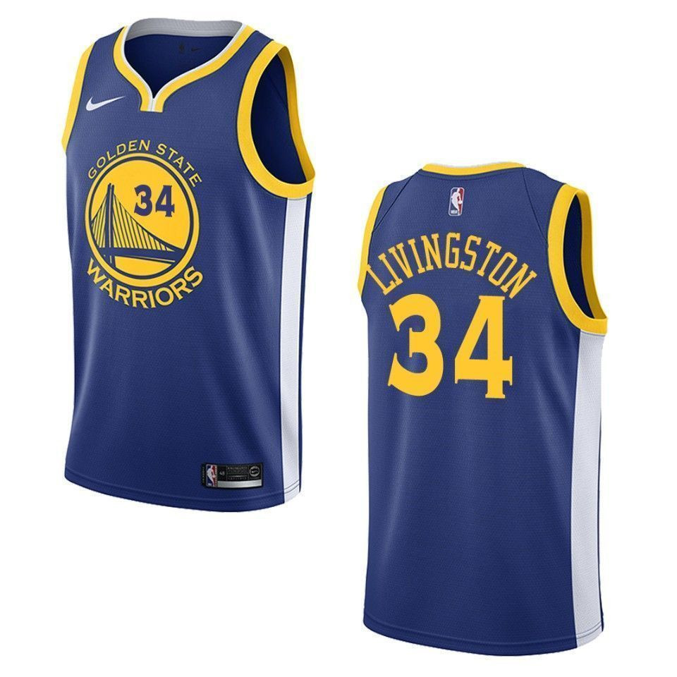 Golden State Warriors 34 Shaun Livingston Icon Swingman Blue NBA Jersey Men's