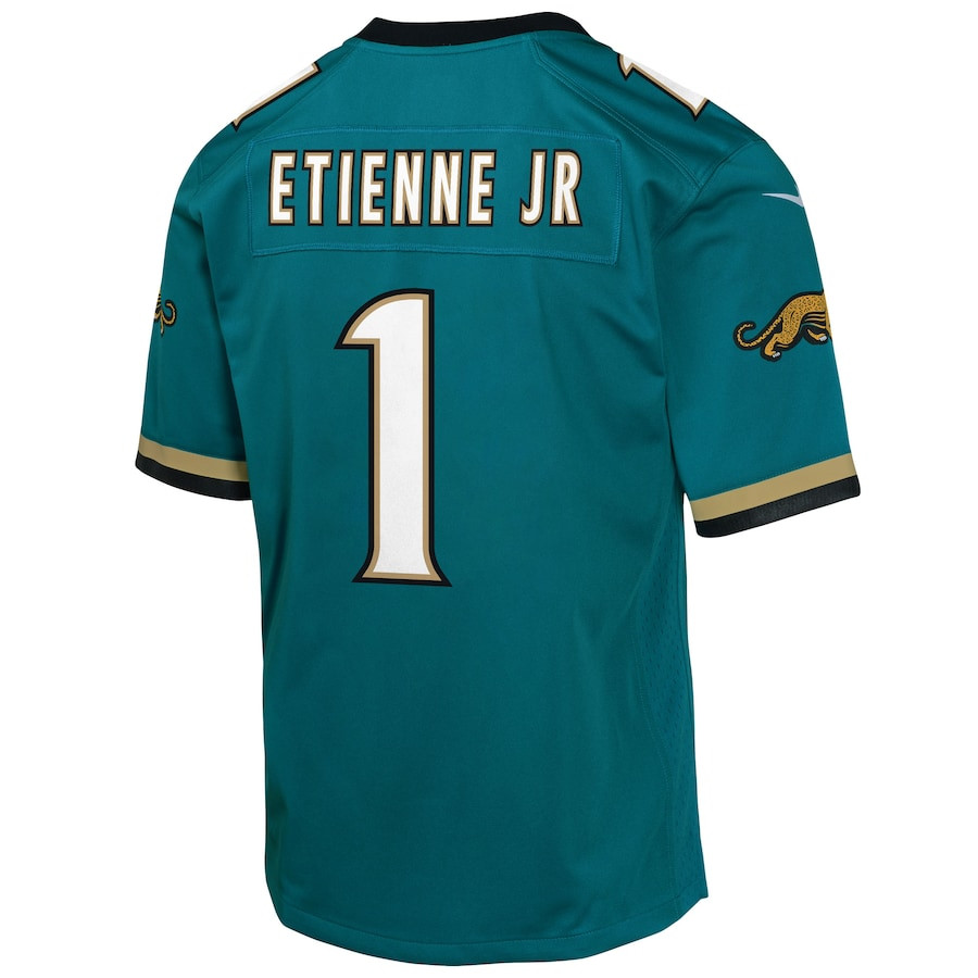 Travis Etienne 1 Jacksonville Jaguars Prowler Throwback Player Game Teal NFL Jersey Youth