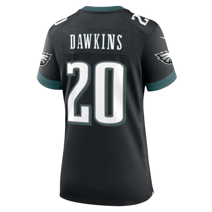 Brian Dawkins 20 Philadelphia Eagles Alternate Game Black NFL Jersey Women's
