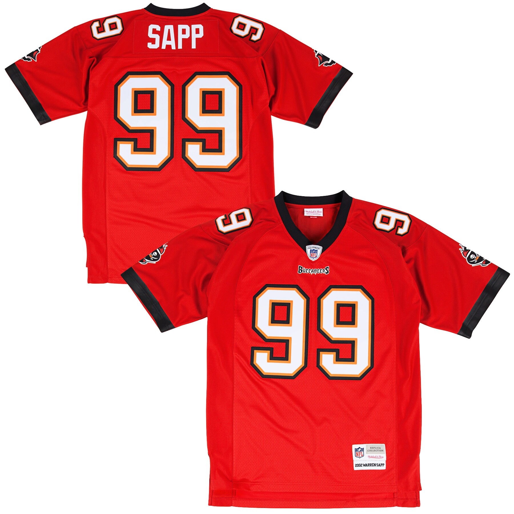 Warren Sapp Tampa Bay Buccaneers Mitchell & Ness Retired Player Legacy Replica Jersey - Red