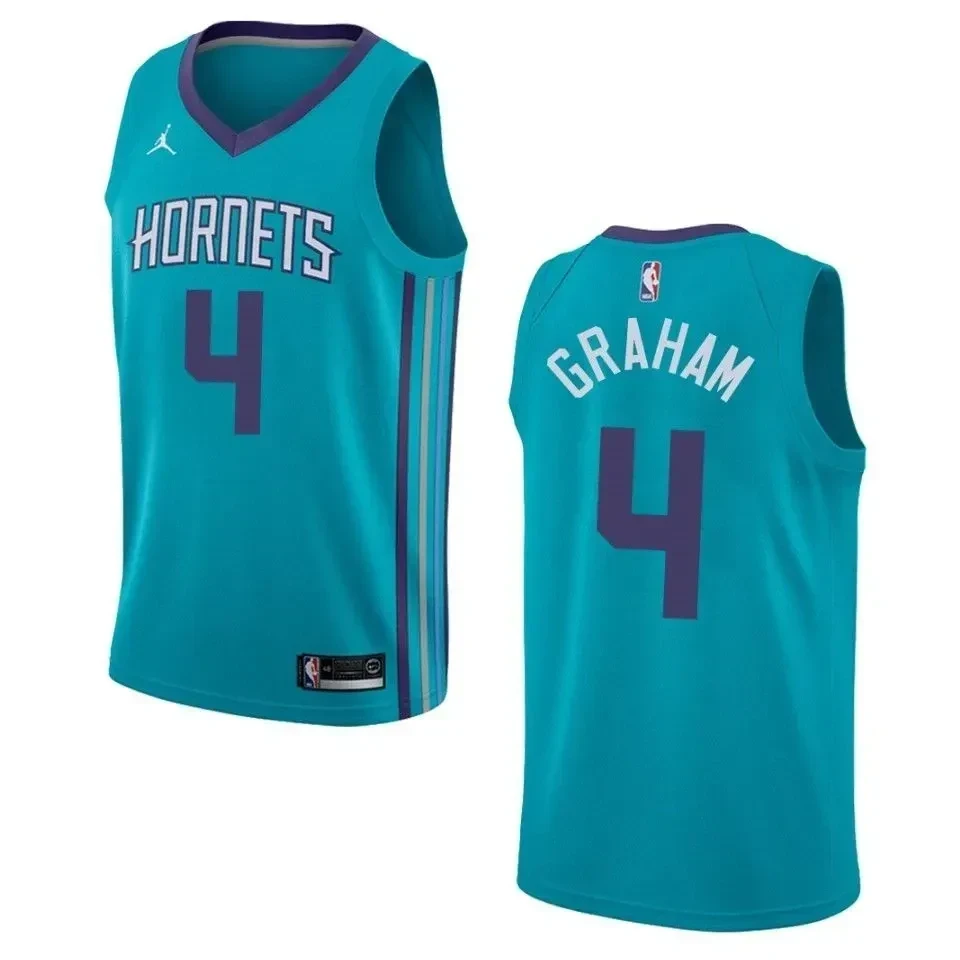 Charlotte Hornets 4 Devonte' Graham Icon Swingman Teal NBA Jersey Men's