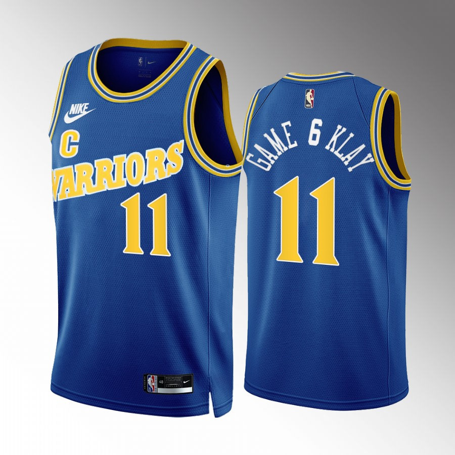 Klay Thompson 11 Game 6 Klay Golden State Warriors Royal Classic NBA Jersey Men's