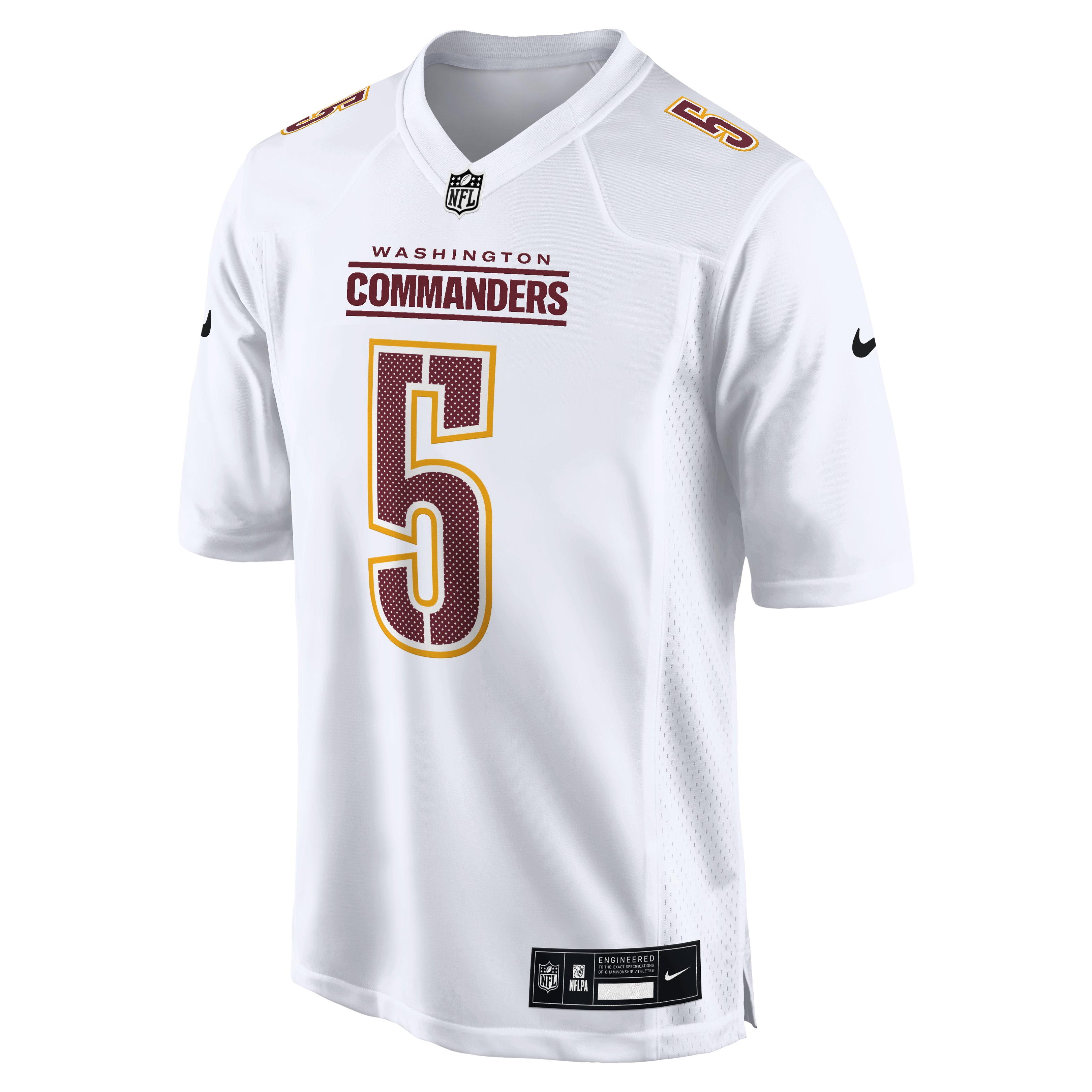 Washington Commanders Jayden Daniels Tundra White Fashion NFL Jersey Men's