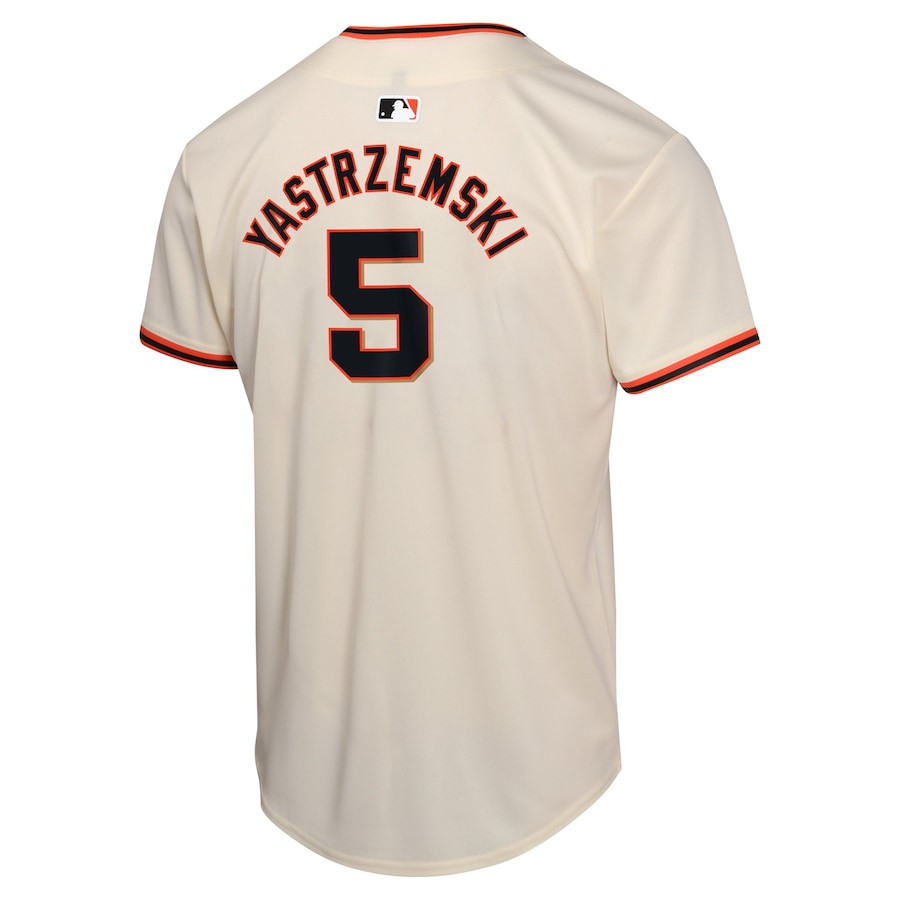 Mike Yastrzemski 5 San Francisco Giants Home Game Player Cream MLB Jersey Youth