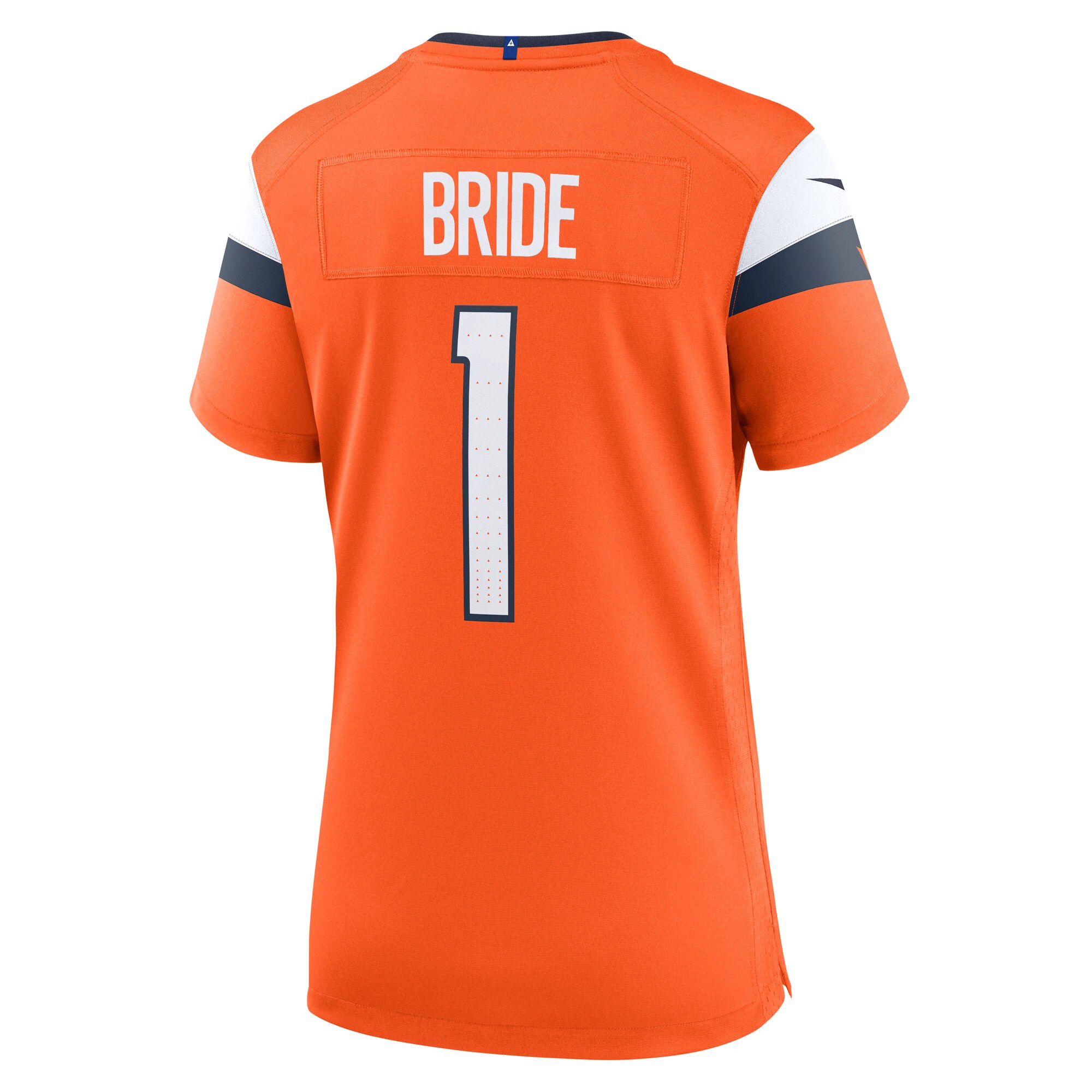 Denver Broncos Number 1 Bride Orange Game NFL Jersey Women's