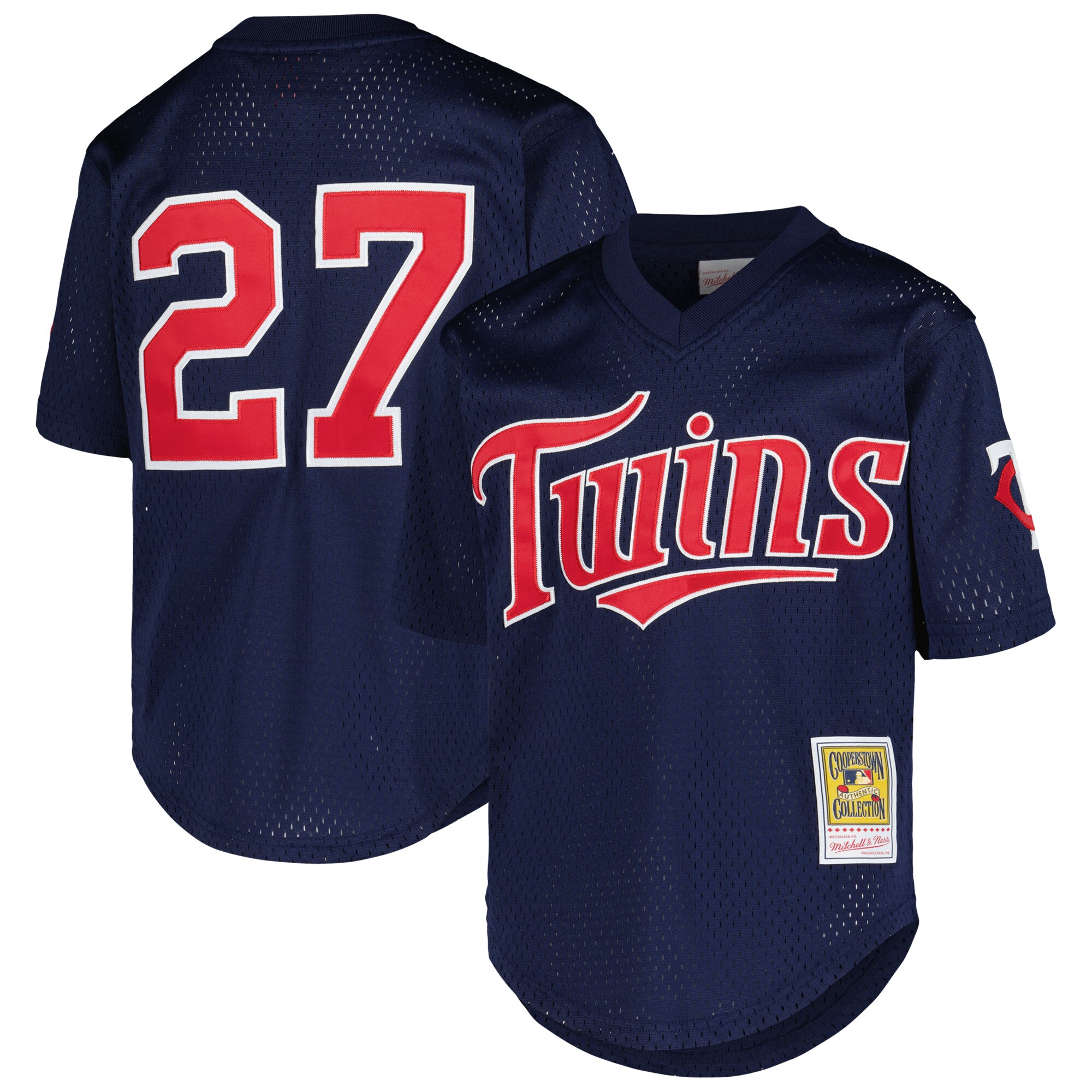 Minnesota Twins David Ortiz Mitchell Ness Navy Cooperstown Collection Mesh Batting Practice MLB Jersey Youth
