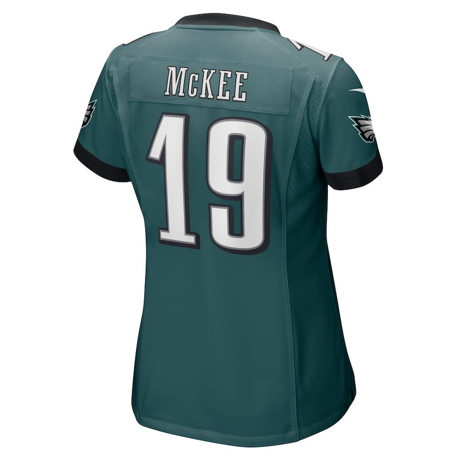 Tanner McKee 19 Philadelphia Eagles Team Game Midnight Green NFL Jersey Women's