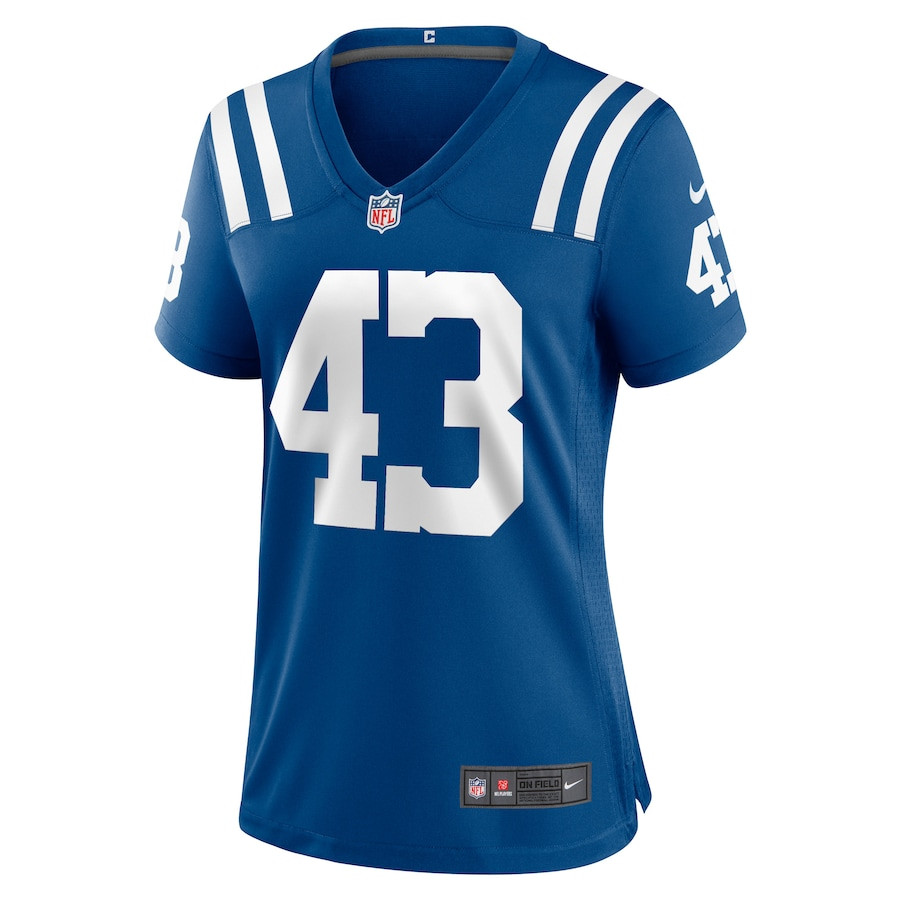 Trevor Denbow 43 Indianapolis Colts Game Royal NFL Jersey Women's