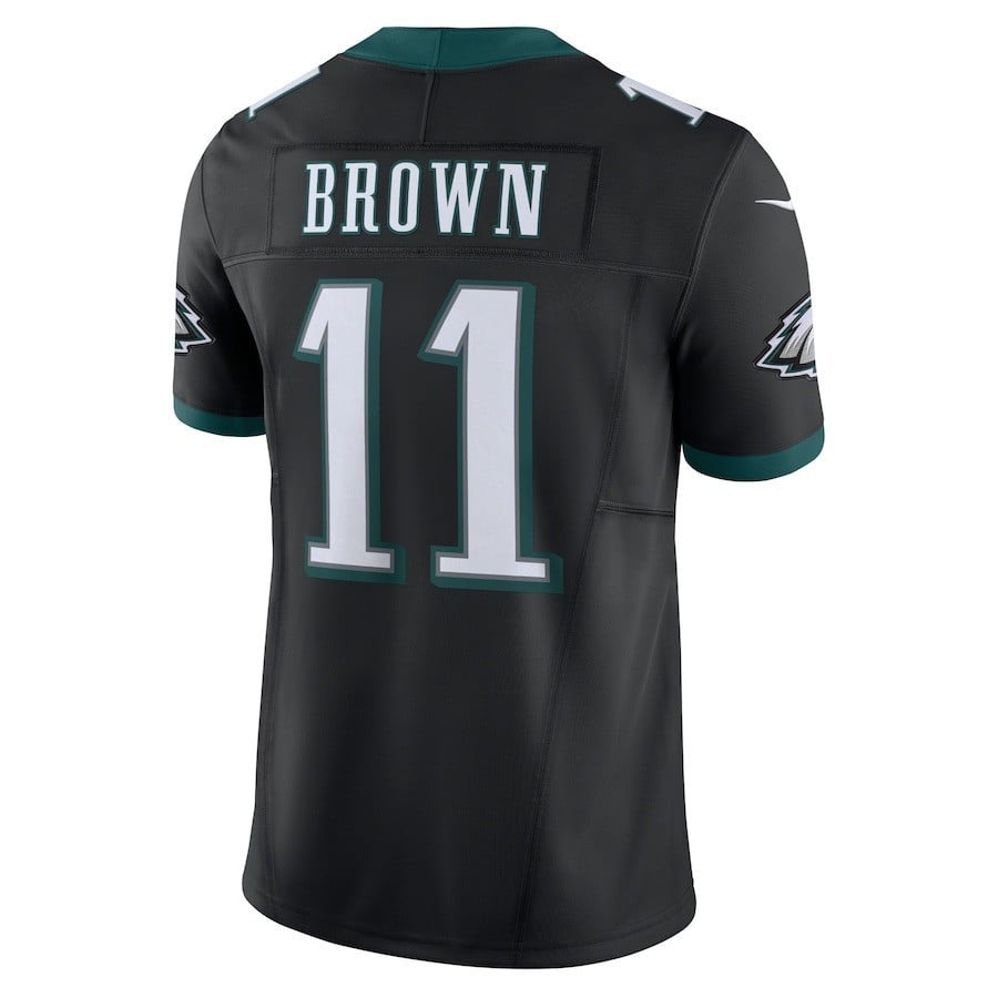 A.J. Brown 11 Philadelphia Eagles Vapor F.U.S.E. Limited Alternate Black NFL Jersey Men's