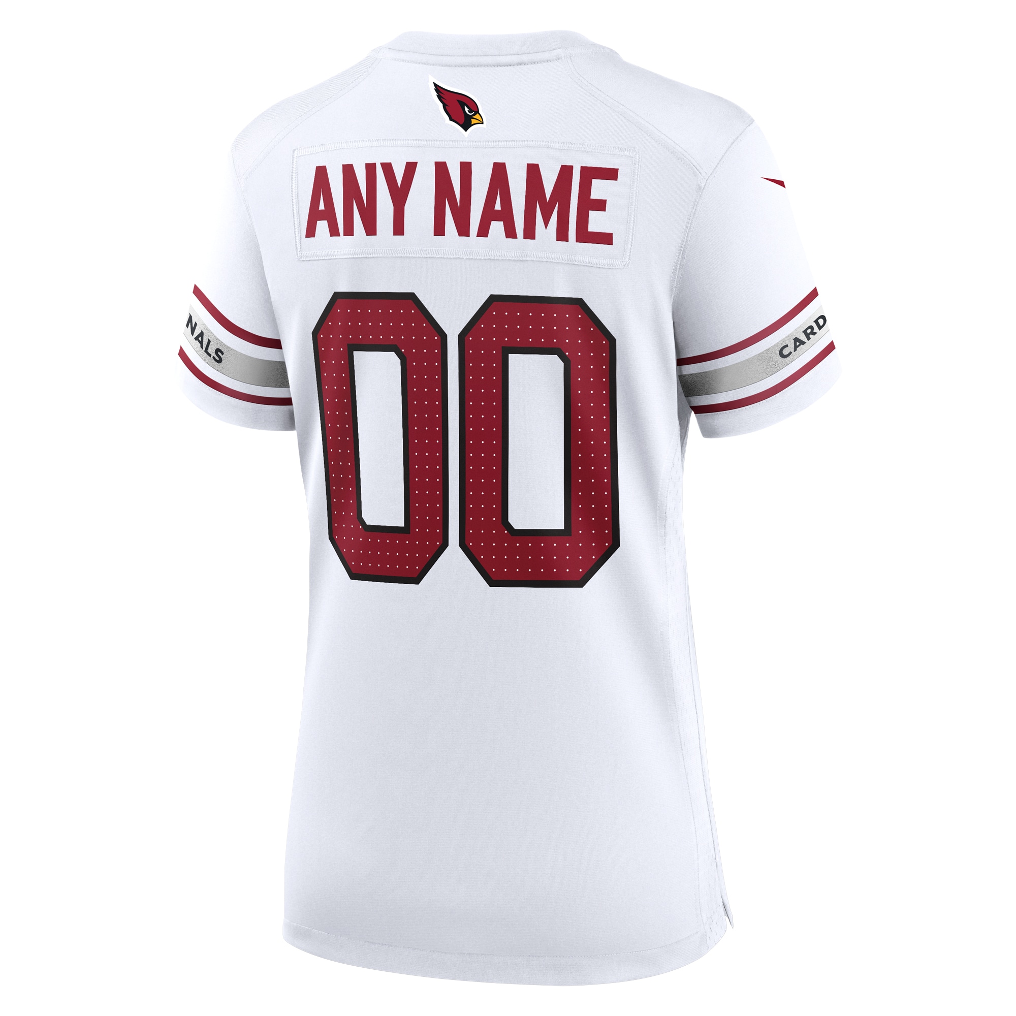 Arizona Cardinals White Custom Game NFL Jersey Women's