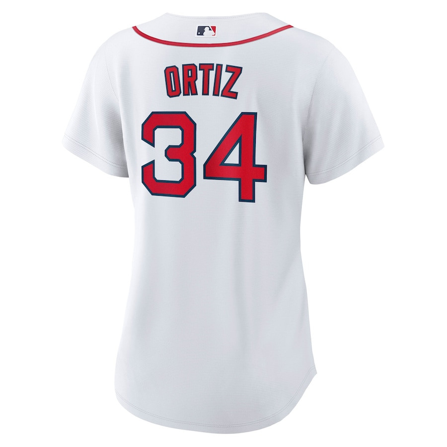 David Ortiz 34 Boston Red Sox Player White MLB Jersey Women's