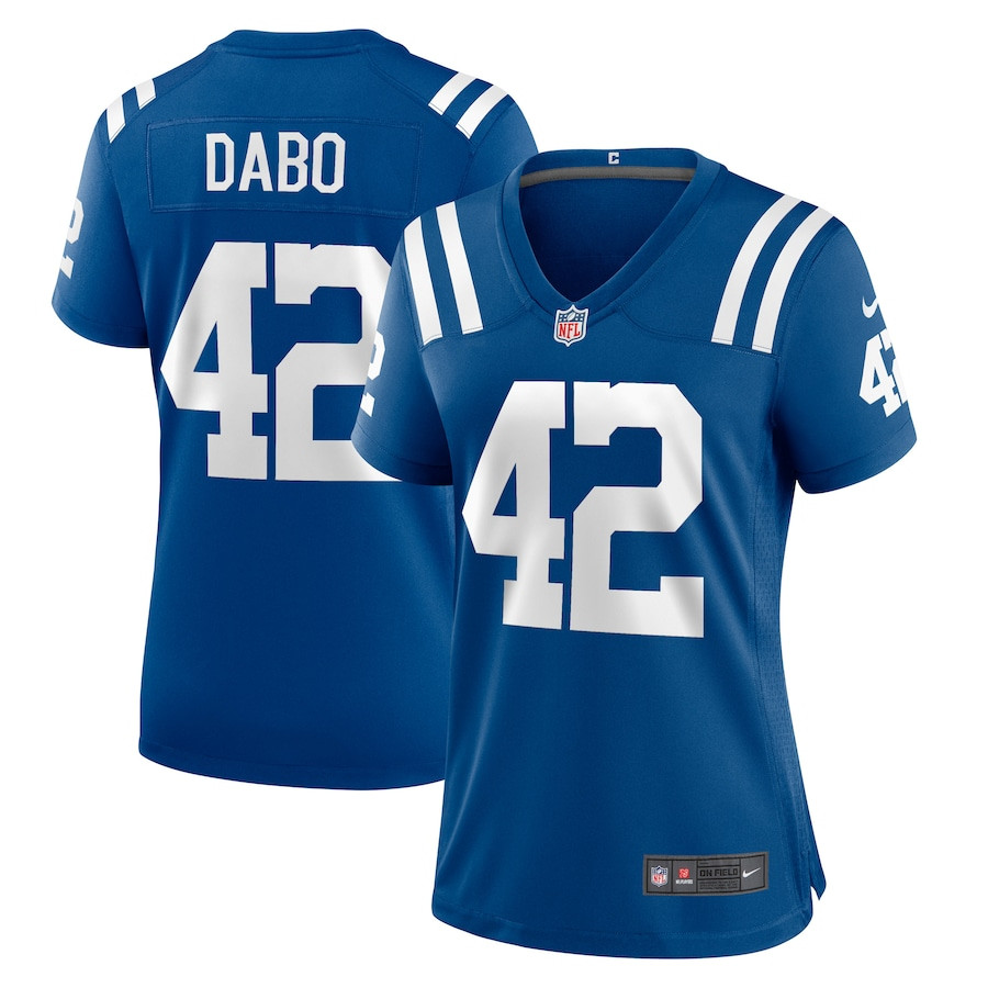Marcel Dabo 42 Indianapolis Colts Game Royal NFL Jersey Women's