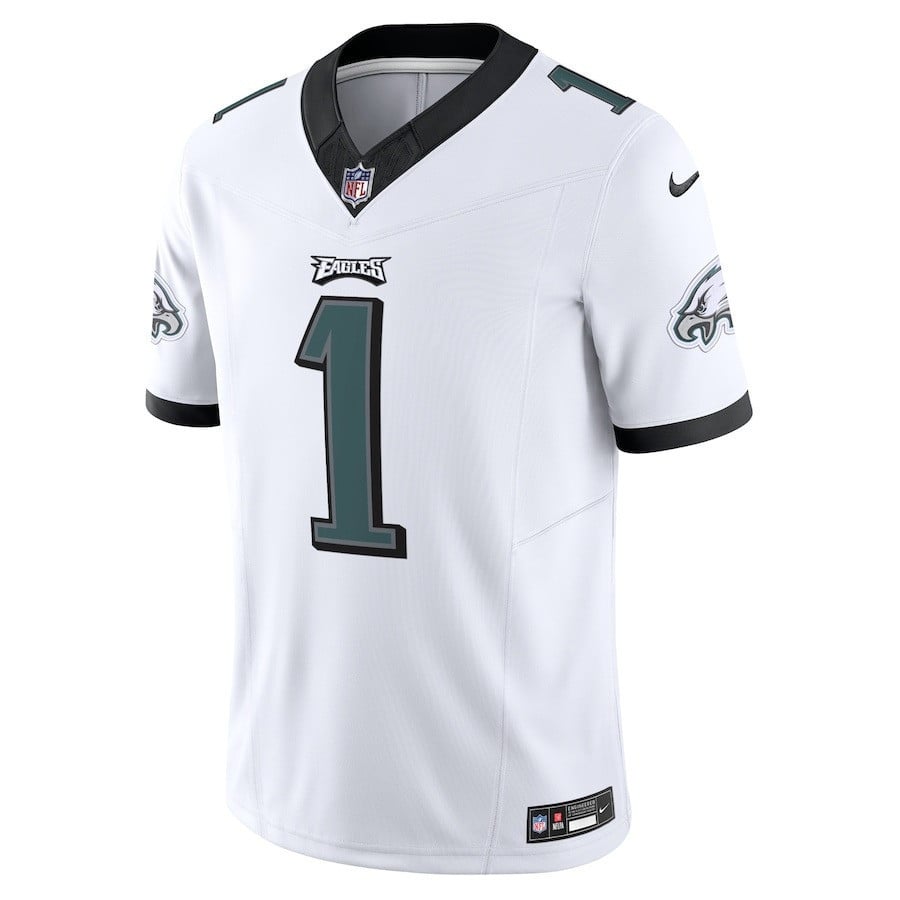 Jalen Hurts 1 Philadelphia Eagles Vapor F.U.S.E. Limited White NFL Jersey Men's